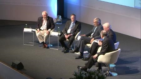 Panel Discussion (2011) - Panel 'Demographic Change, Economics and Politics': Peter A. Diamond, Sir James A. Mirrlees, Christopher A. Pissarides, Edward C. Prescott (Chair: Martin Wolf, Financial Times)