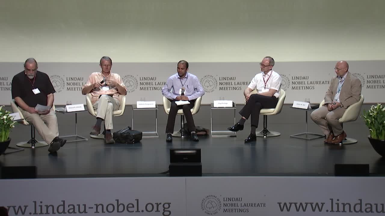 Panel Discussion (2017) - Current and Future Game Changers in Chemistry; Stefan Hell, Richard R. Schrock, Jörg Huslage (Volkswagen Group), Siddulu Talapaneni (University of South Australia); Moderator: Geoffrey Carr