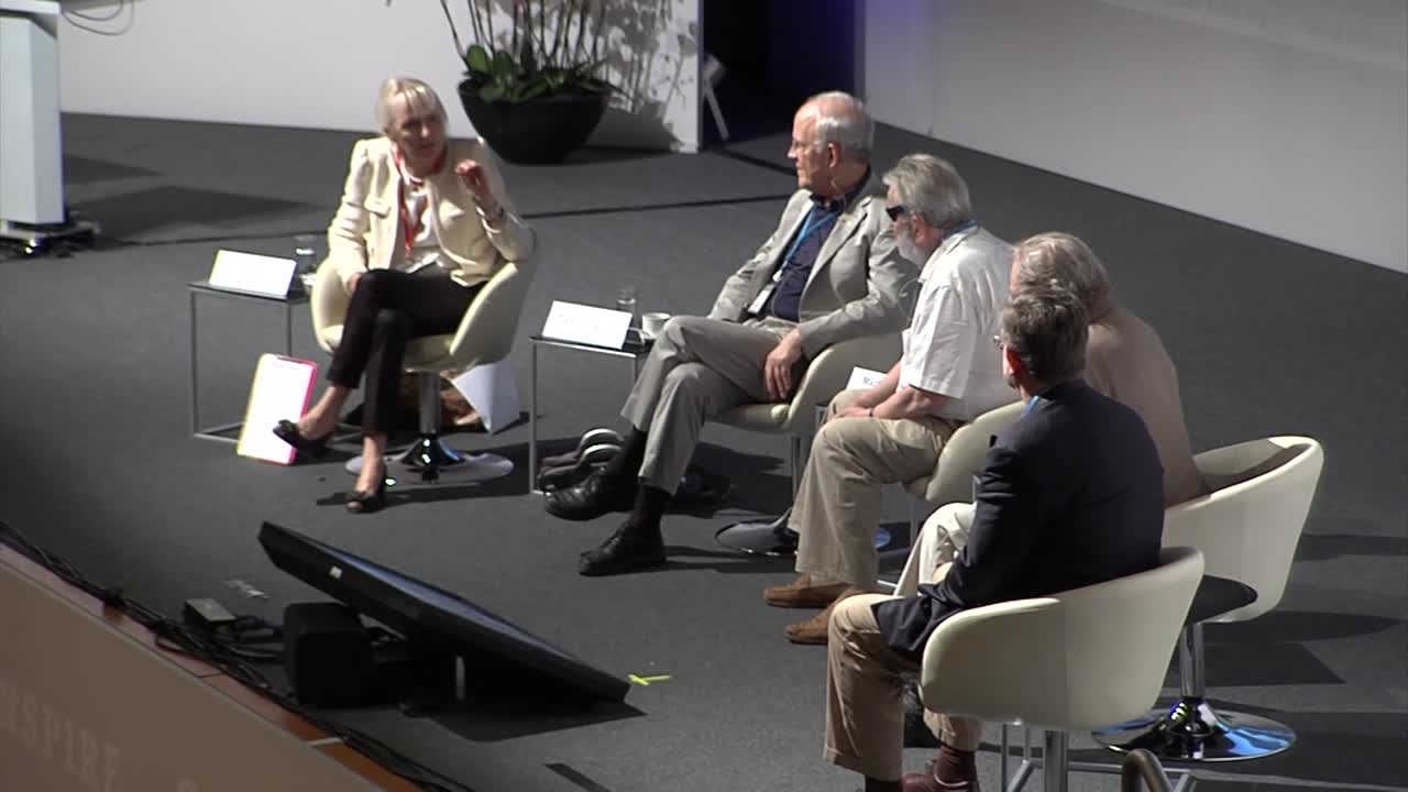 Panel Discussion (2012) - Panel Discussion 'Newest Developments at CERN' (with Nobel Laureates Gross, Rubbia, Smoot and Veltman and a live link to Geneva)