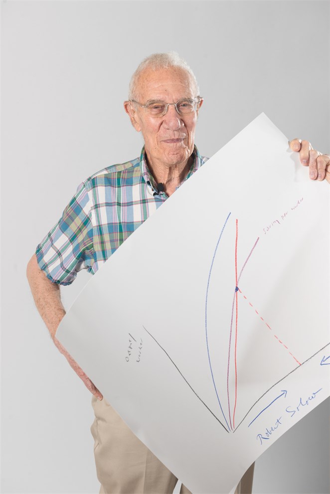 Robert Solow with his "Sketch of Science"