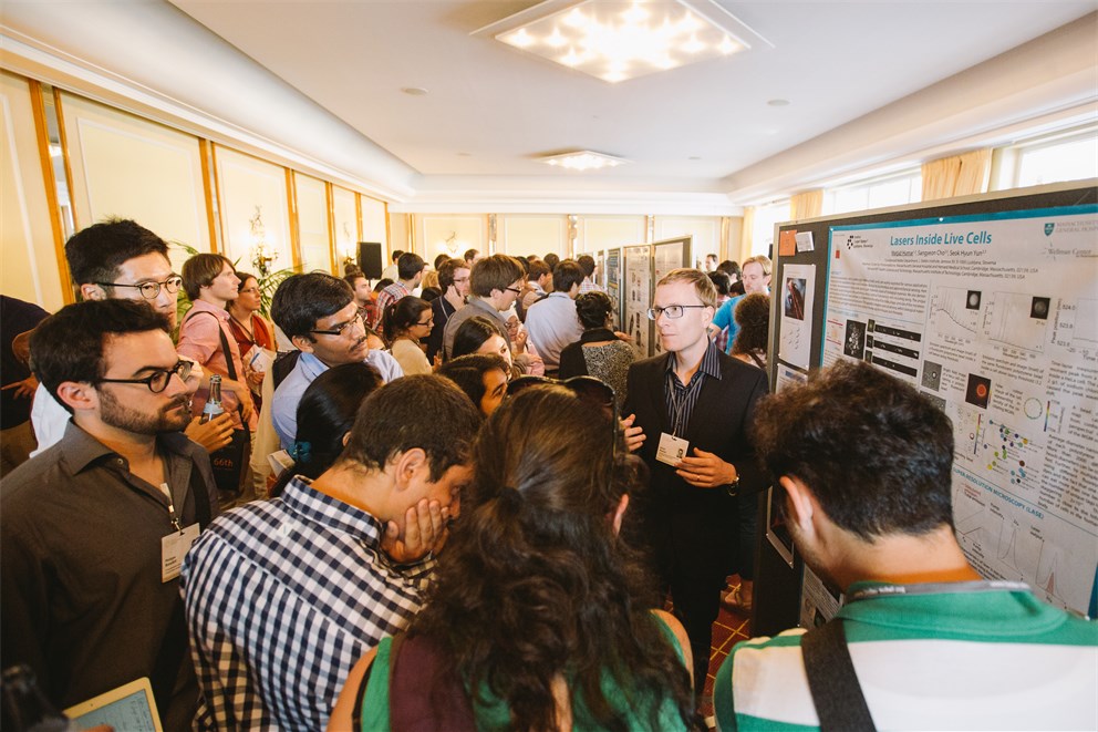 Young scientists at the Poster Session of the 66th Lindau Nobel Laureate Meeting.