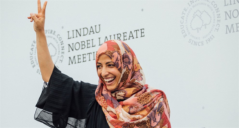 Tawakkol Karman after her talk at #LINO19.