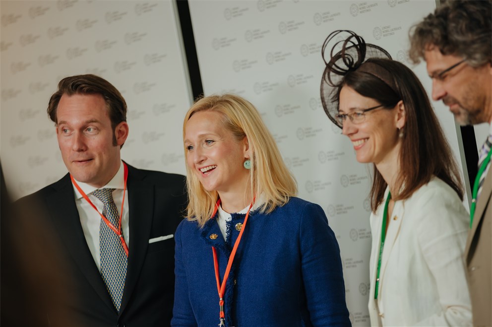Mayor of Lindau, Claudia Alfons, and Countess Bettina Bernadotte at the 71st Lindau Nobel Laureate Meeting. 