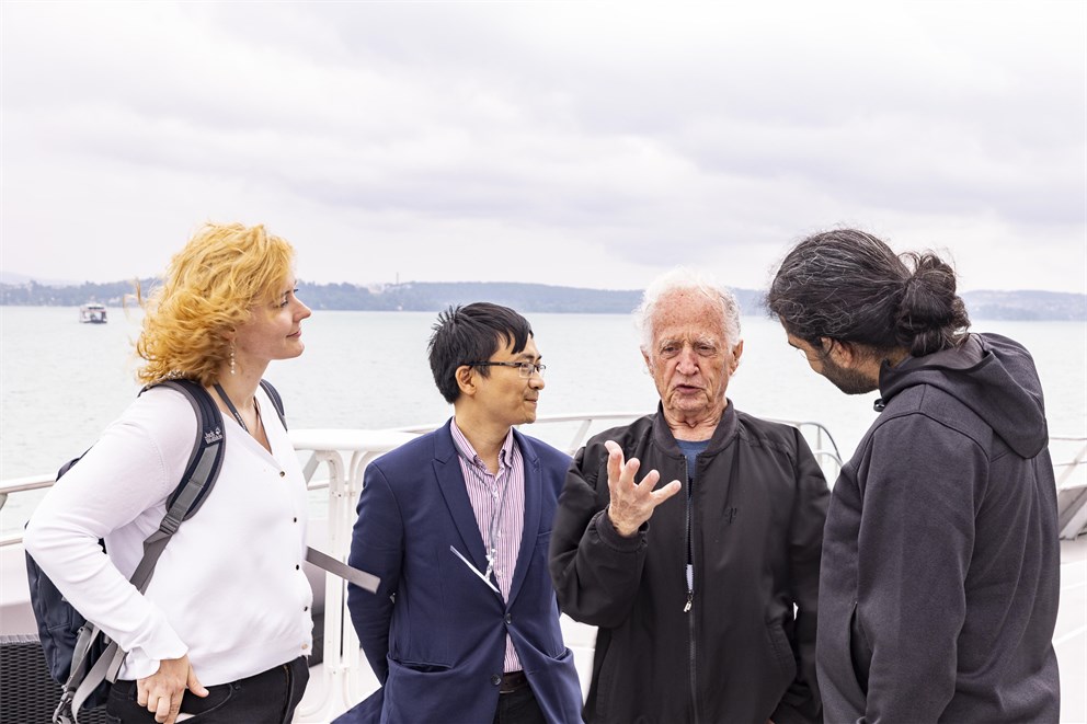 Mario Capecchi and Young Scientists on the Boat Trip to Mainau Island
